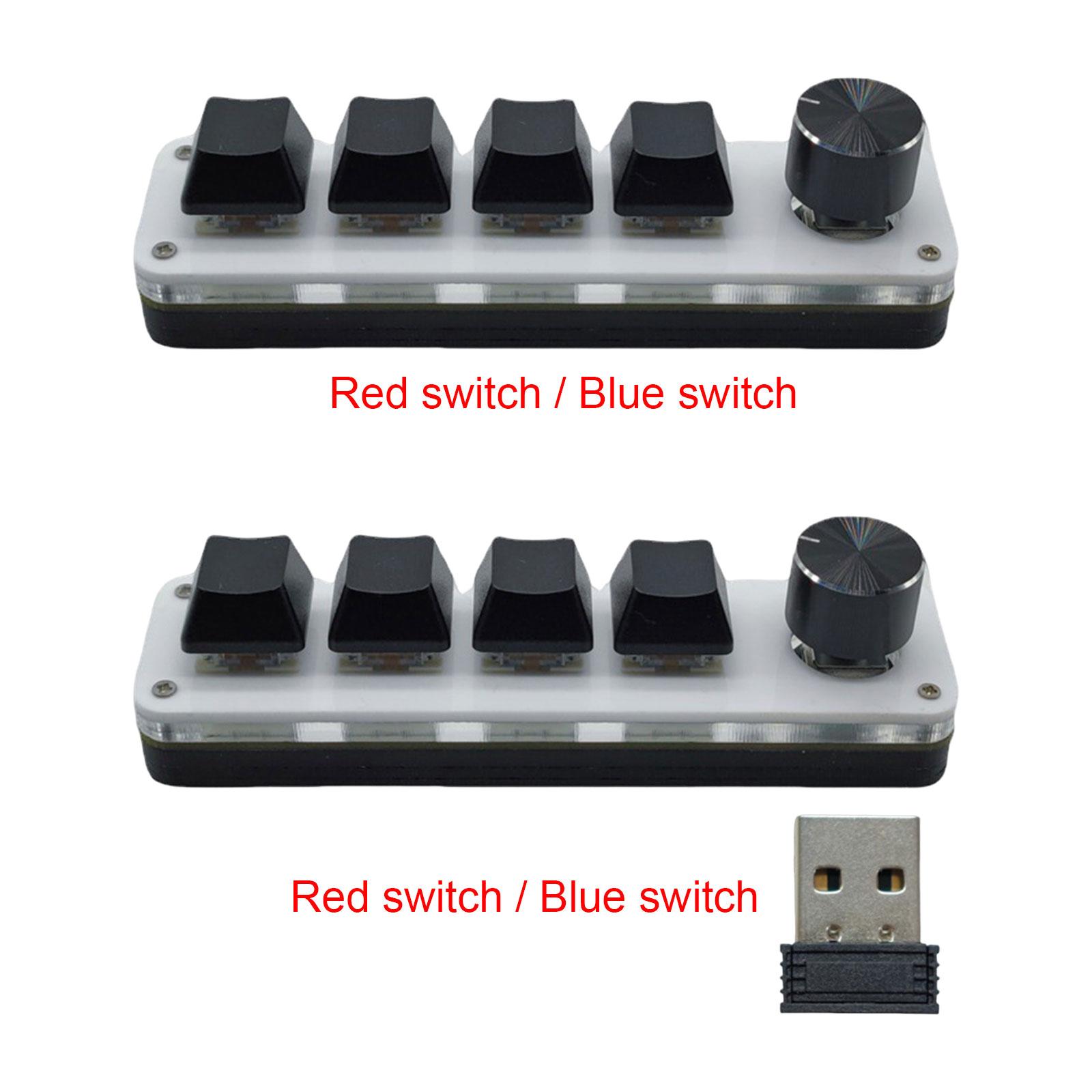Gaming Keyboard Mini - Miniteclado personalizado para juegos, 4 teclas,