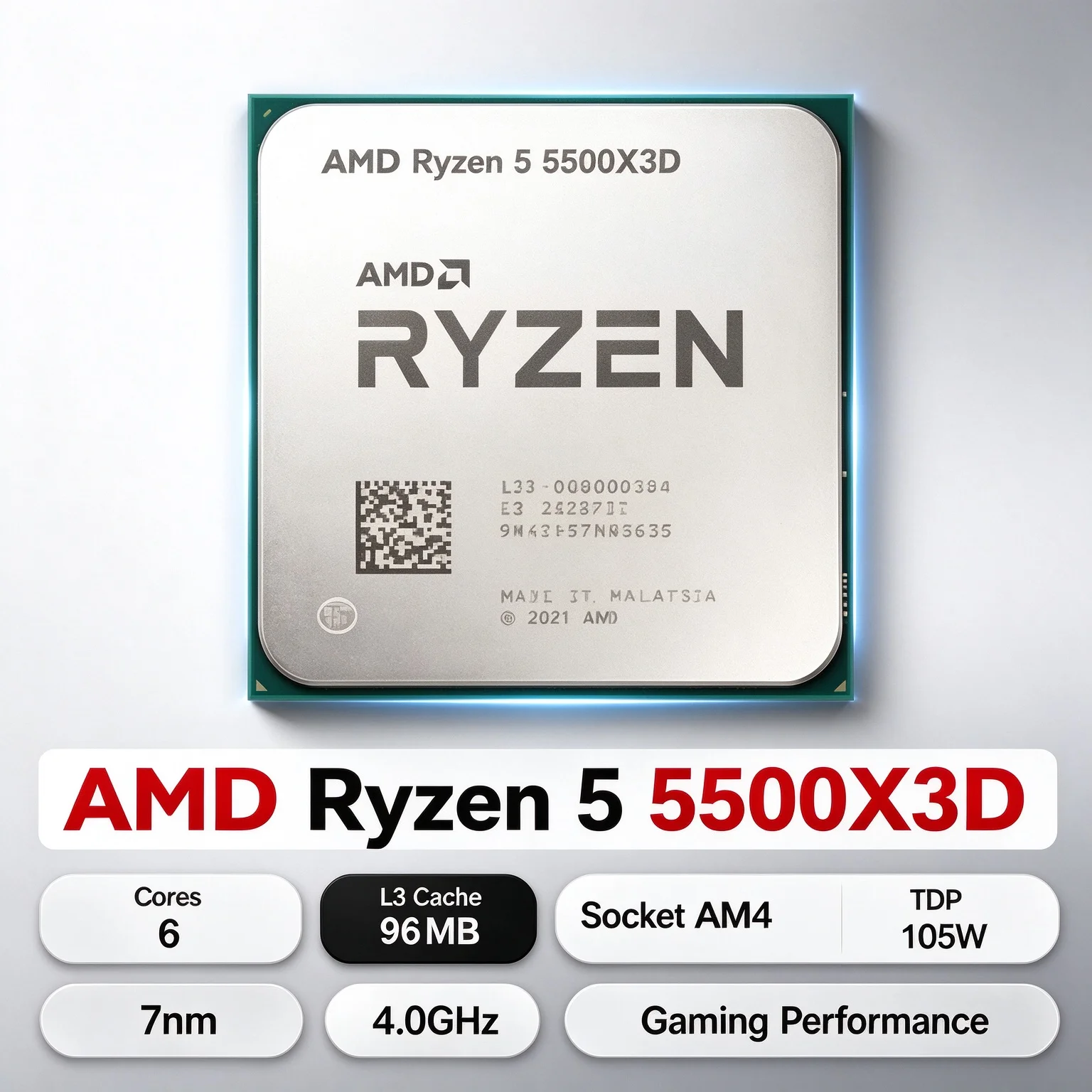AMD R5 5500X3D, procesador Ryz - Amd Cpu Ryzen 7 reseña y precio