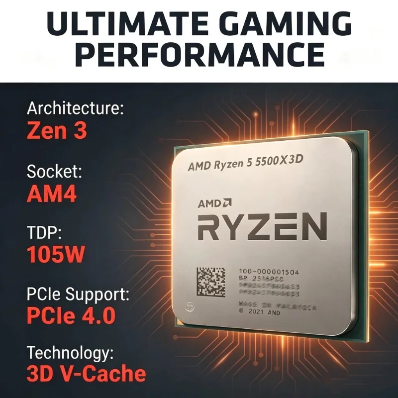 AMD R5 5500X3D, procesador Ryz - Amd Cpu Ryzen 7 reseña y precio