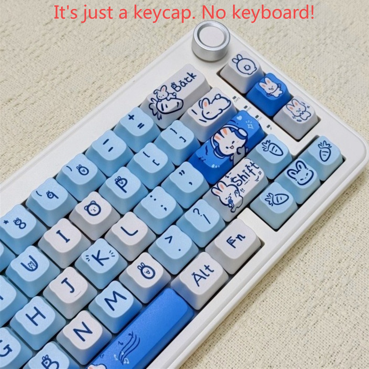 Teclas con diseño de conejo az - Keyboard Gaming Blue Switch reseña y precio