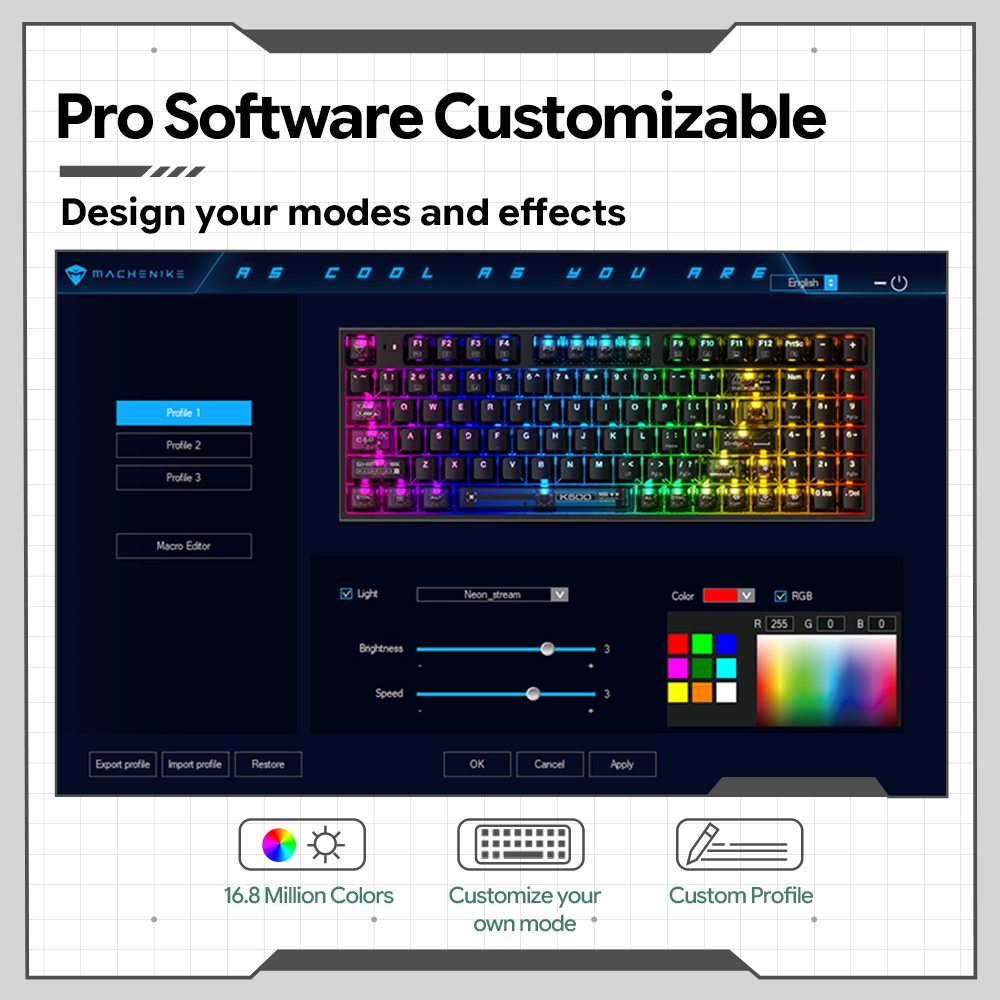 Teclado Mecánico con Cable Mac - Gaming Keyboard Hot Swappable reseña y precio